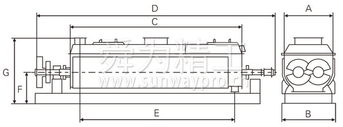 空心槳葉干燥機(jī)結(jié)構(gòu)示意圖